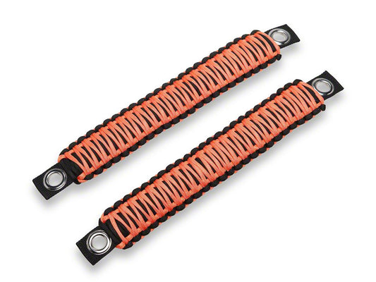RedRock Paracord 3-in-1 Grab Handles; Orange (07-18 Jeep Wrangler JK)