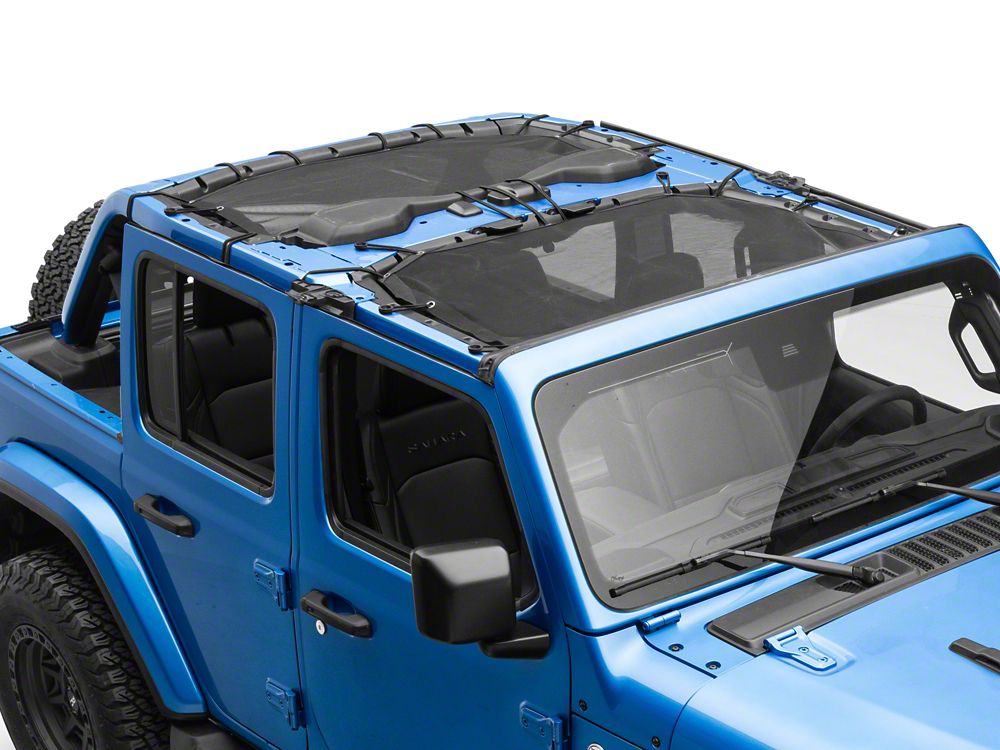 RedRock Mesh Sun Shade; Front and Rear; Black (24-25 Jeep Wrangler JL 4-Door)