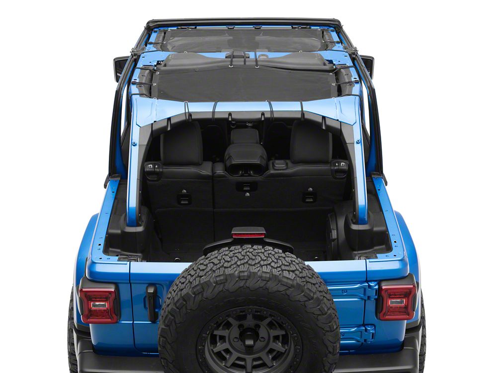 RedRock Mesh Sun Shade; Front and Rear; Black (24-25 Jeep Wrangler JL 4-Door)