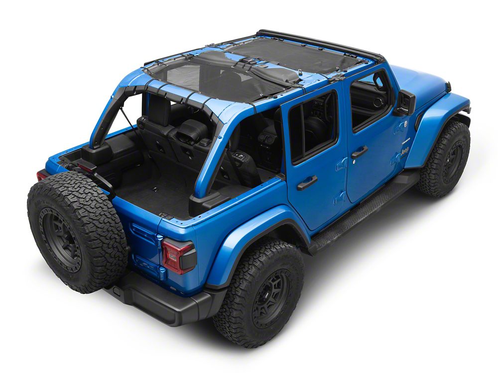 RedRock Mesh Sun Shade; Front and Rear; Black (24-25 Jeep Wrangler JL 4-Door)