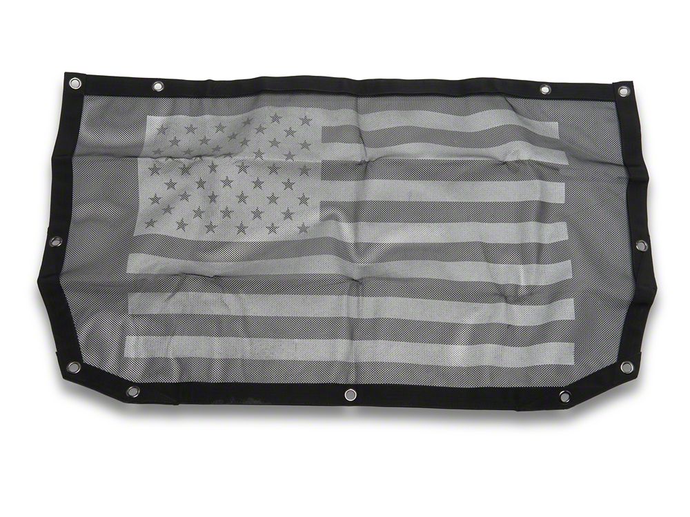 RedRock Mesh Sun Shade; Front and Rear; American Flag (24-25 Jeep Wrangler JL 4-Door)