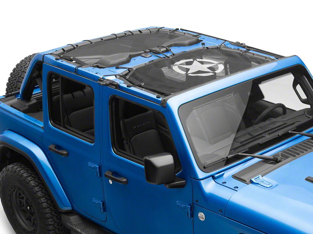 RedRock Mesh Sun Shade; Front and Rear; Star (24-25 Jeep Wrangler JL 4-Door)