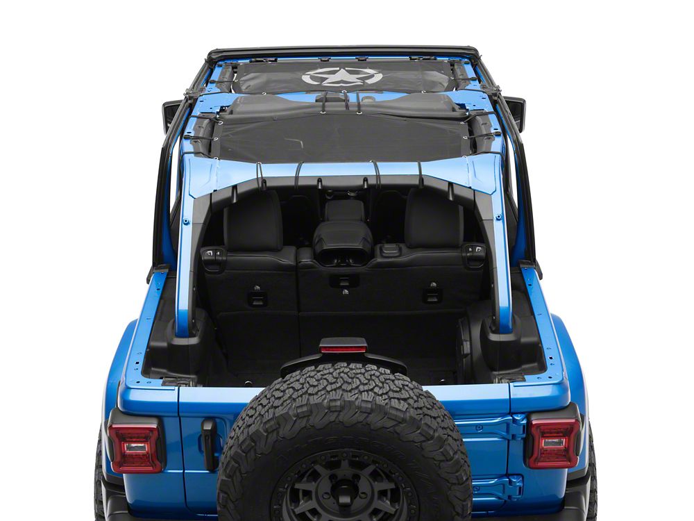 RedRock Mesh Sun Shade; Front and Rear; Star (24-25 Jeep Wrangler JL 4-Door)