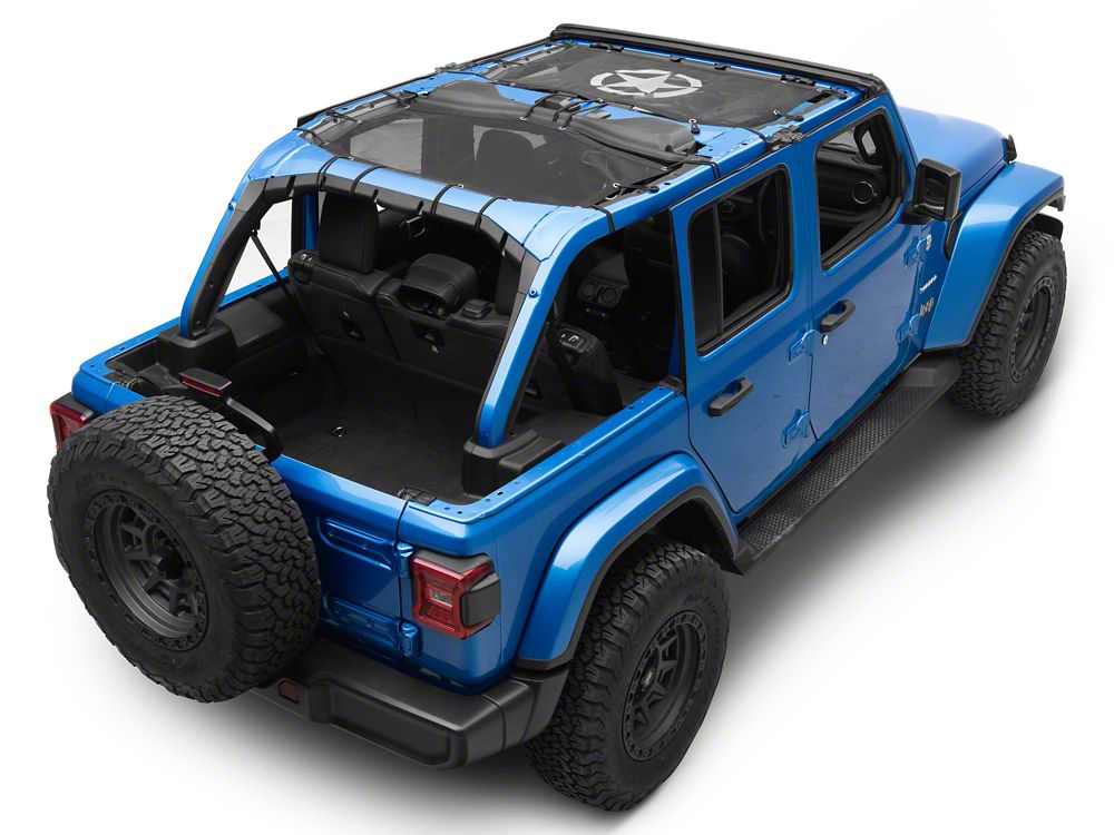 RedRock Mesh Sun Shade; Front and Rear; Star (24-25 Jeep Wrangler JL 4-Door)