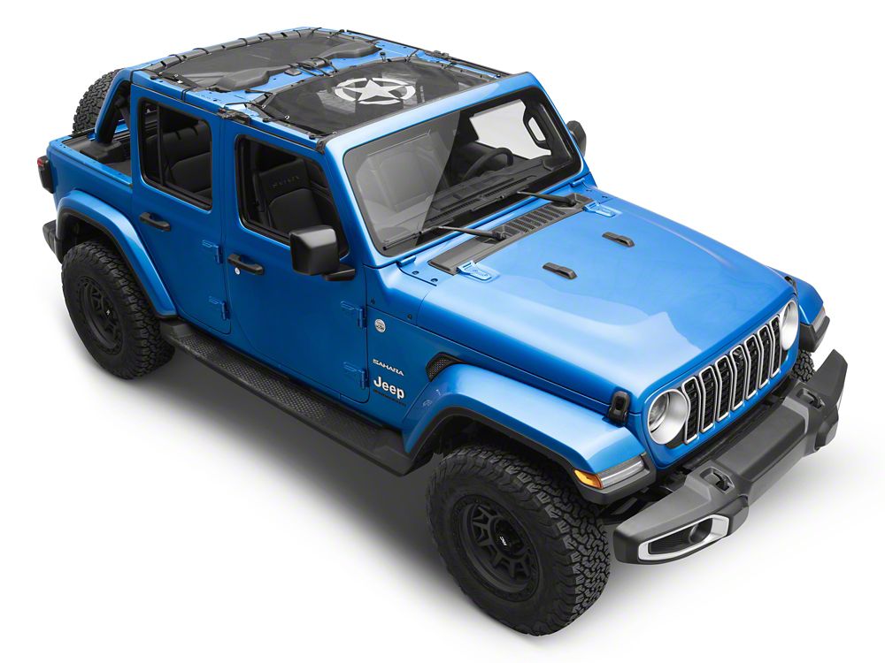 RedRock Mesh Sun Shade; Front and Rear; Star (24-25 Jeep Wrangler JL 4-Door)