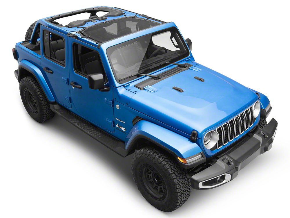 RedRock Mesh Sun Shade; Front; Black (24-25 Jeep Wrangler JL)