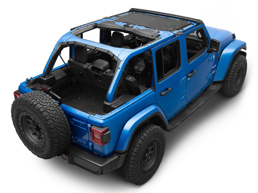 RedRock Mesh Sun Shade; Front; Black (24-25 Jeep Wrangler JL)