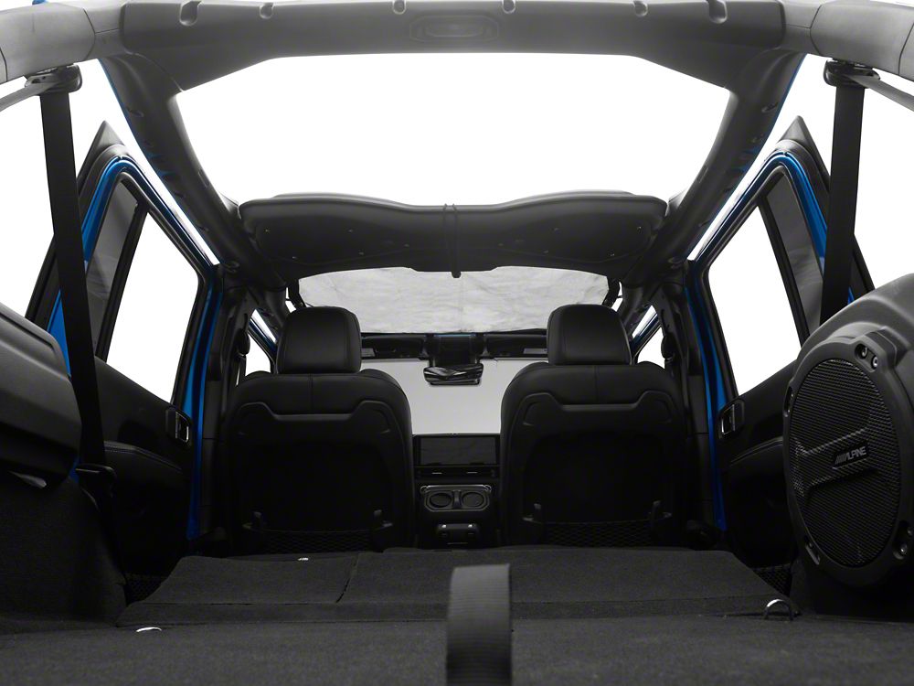 RedRock Mesh Sun Shade; Front; American Flag (24-25 Jeep Wrangler JL)