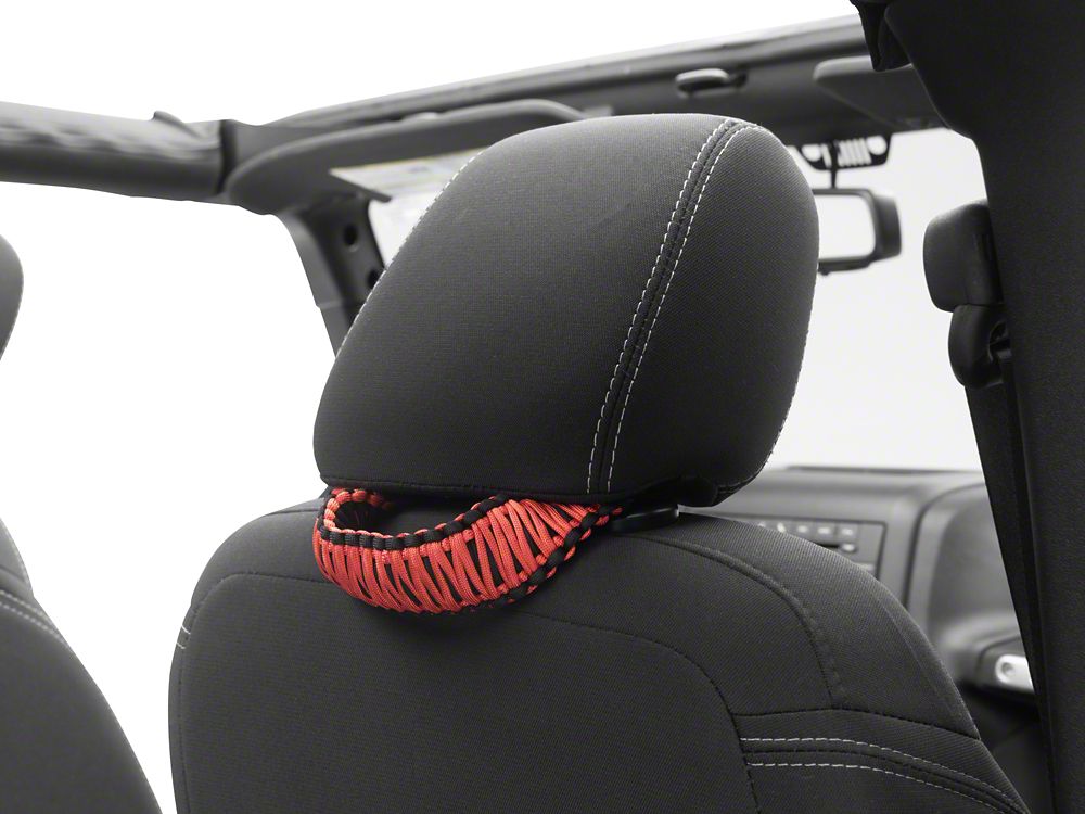 RedRock Headrest Grab Handles; Red (07-25 Jeep Wrangler JK & JL)