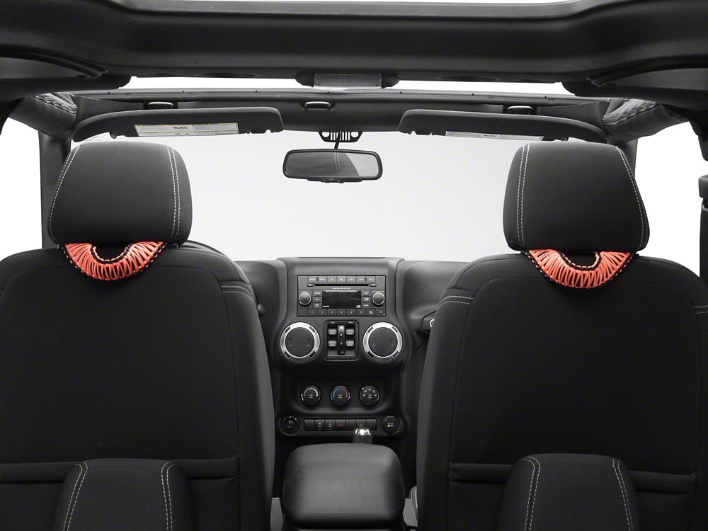 RedRock Headrest Grab Handles; Orange (07-25 Jeep Wrangler JK & JL)