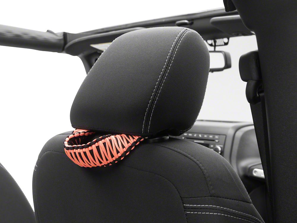 RedRock Headrest Grab Handles; Orange (07-25 Jeep Wrangler JK & JL)