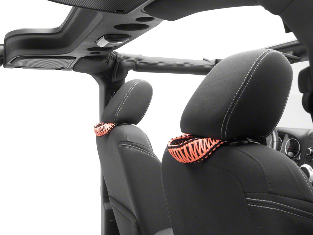 RedRock Headrest Grab Handles; Orange (07-25 Jeep Wrangler JK & JL)