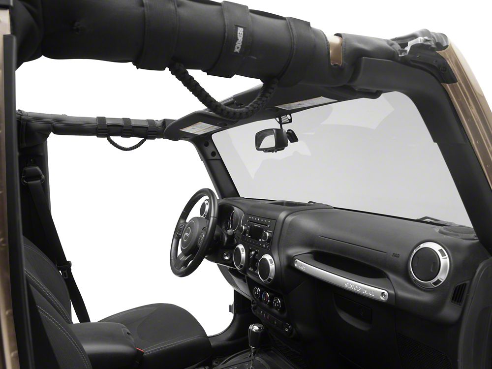 RedRock Paracord Grab Handles; Black (87-25 Jeep Wrangler YJ, TJ, JK & JL)