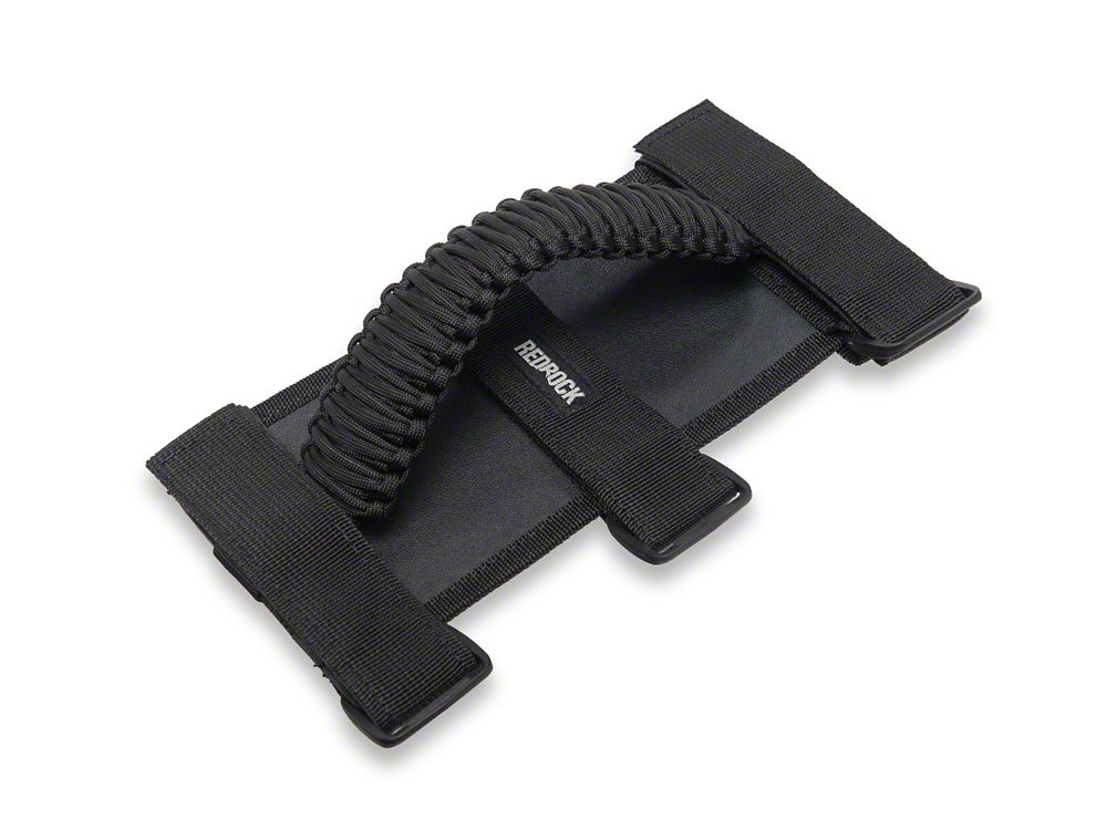 RedRock Paracord Grab Handles; Black (87-25 Jeep Wrangler YJ, TJ, JK & JL)