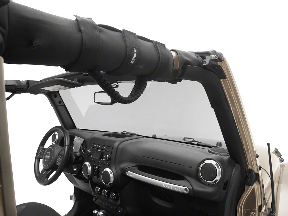 RedRock Paracord Grab Handles; Black (87-25 Jeep Wrangler YJ, TJ, JK & JL)