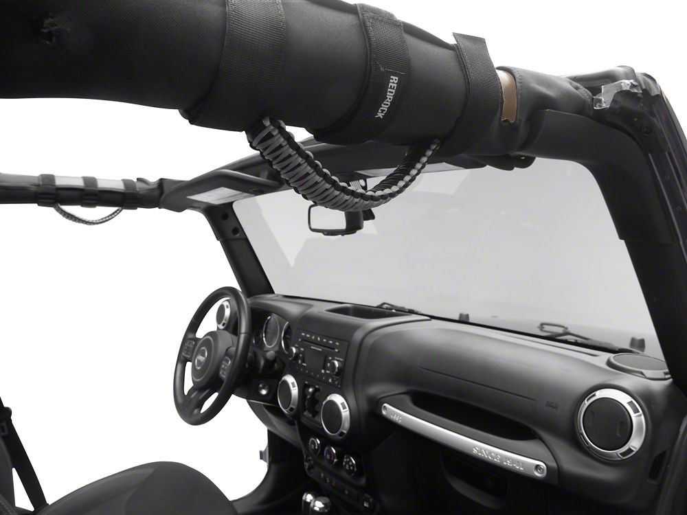 RedRock Paracord Grab Handles; Red (87-25 Jeep Wrangler YJ, TJ, JK & JL)