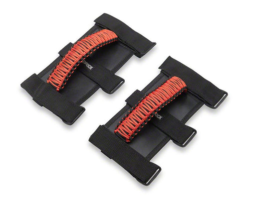 RedRock Paracord Grab Handles; Red (87-25 Jeep Wrangler YJ, TJ, JK & JL)