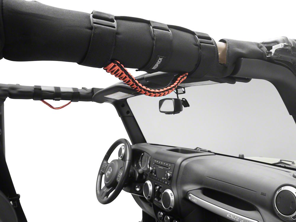 RedRock Paracord Grab Handles; Orange (87-25 Jeep Wrangler YJ, TJ, JK & JL)