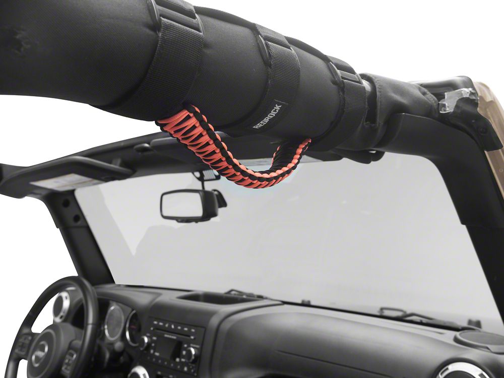 RedRock Paracord Grab Handles; Orange (87-25 Jeep Wrangler YJ, TJ, JK & JL)