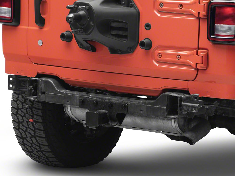 RedRock 2-Inch Receiver Hitch with Rubber Hitch Cover (07-25 Jeep Wrangler JK & JL)