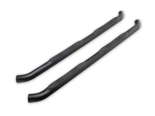 Jeep Licensed by RedRock 3-Inch Round Curved Side Step Bars; Textured Black (18-26 Jeep Wrangler JL 4-Door)