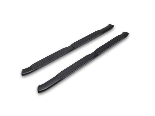 Jeep Licensed by RedRock Pinnacle Oval Bent End Side Step Bars; Textured Black (18-26 Jeep Wrangler JL 4-Door)