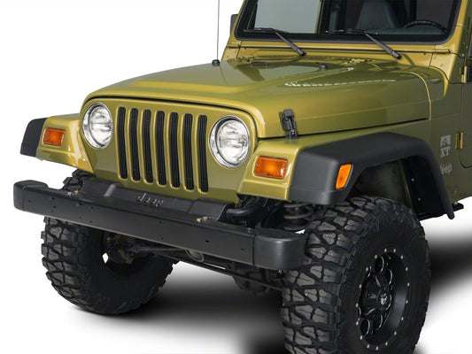 RedRock Billet Grille Inserts; Black (97-06 Jeep Wrangler TJ)