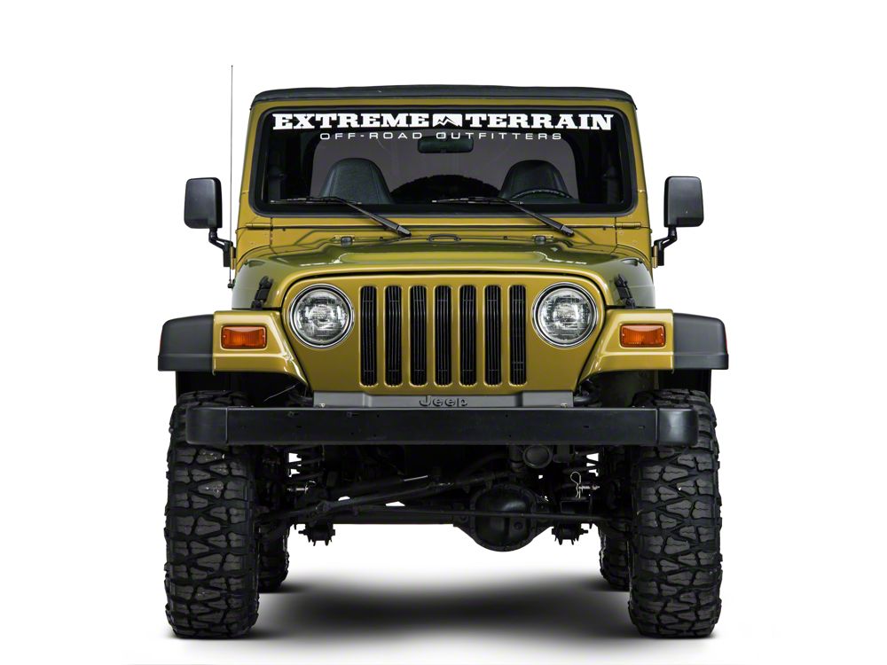 RedRock Billet Grille Inserts; Black (97-06 Jeep Wrangler TJ)