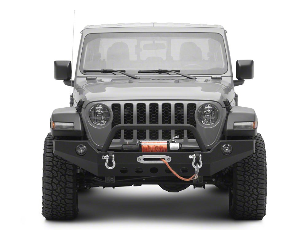RedRock Full Width Winch Front Bumper with Halogen Fog Lights (20-25 Jeep Gladiator JT)