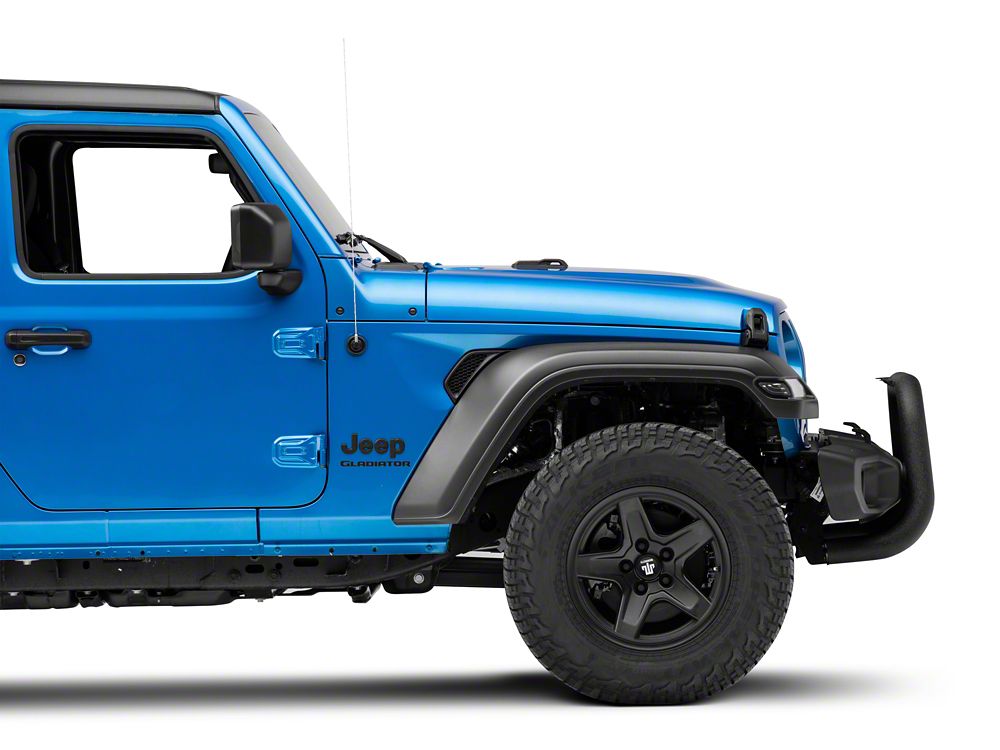 RedRock 3-Inch Bull Bar with Skid Plate; Textured Black (20-25 Jeep Gladiator JT, Excluding Mojave)