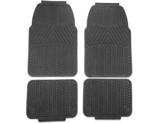 RedRock 4-Piece All-Weather Floor Mats; Black (20-25 Jeep Gladiator JT)