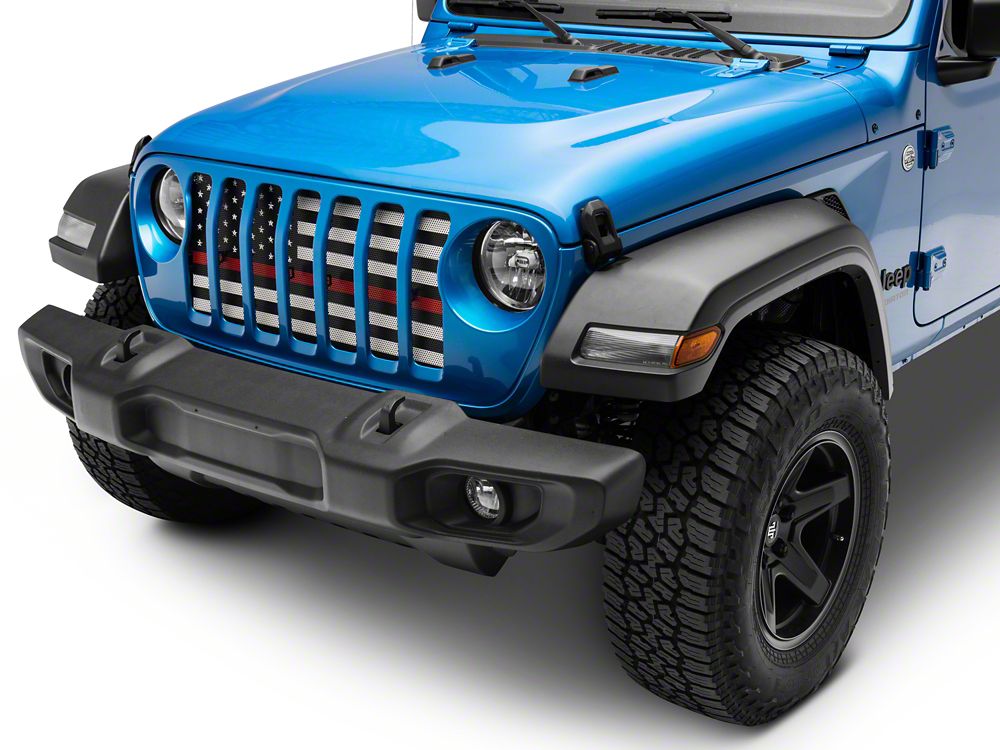 RedRock Grille Insert; Red Line (20-25 Jeep Gladiator JT w/o TrailCam)