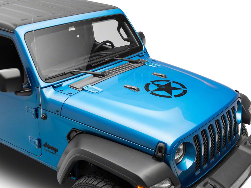 RedRock 16-Inch Star Vinyl Decal; Black (Universal; Some Adaptation May Be Required)