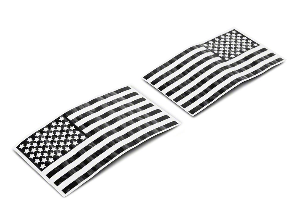 RedRock 6-Inch Old Glory Vinyl Decals (Universal; Some Adaptation May Be Required)