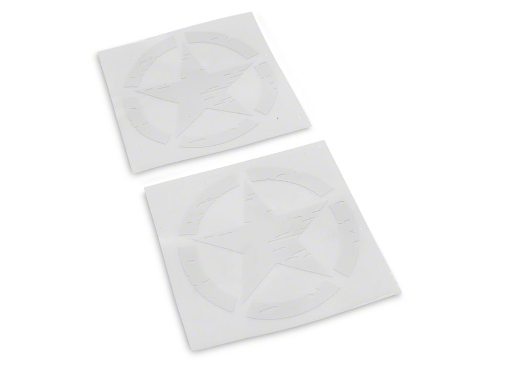 RedRock 6-Inch Star Vinyl Decal; White (Universal; Some Adaptation May Be Required)