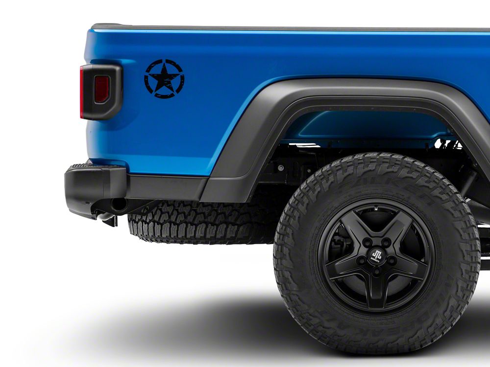 RedRock 6-Inch Star Vinyl Decal; Black (Universal; Some Adaptation May Be Required)