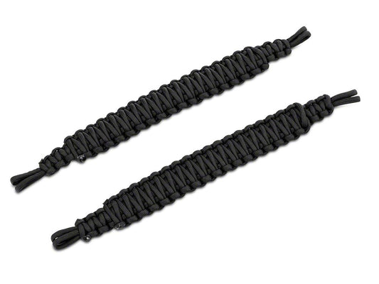 RedRock Headrest Paracord Grab Handles; Black (20-25 Jeep Gladiator JT)