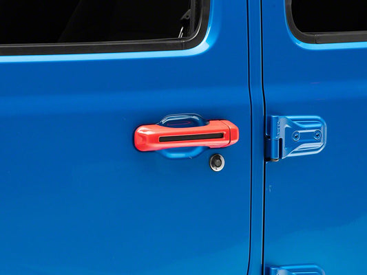 RedRock Door Handle Covers; Red (20-25 Jeep Gladiator JT)