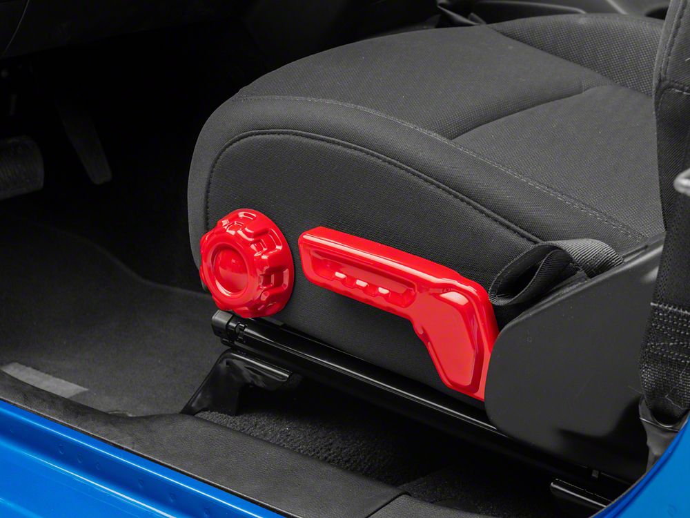 RedRock Seat Adjuster Trim; Red (20-25 Jeep Gladiator JT)