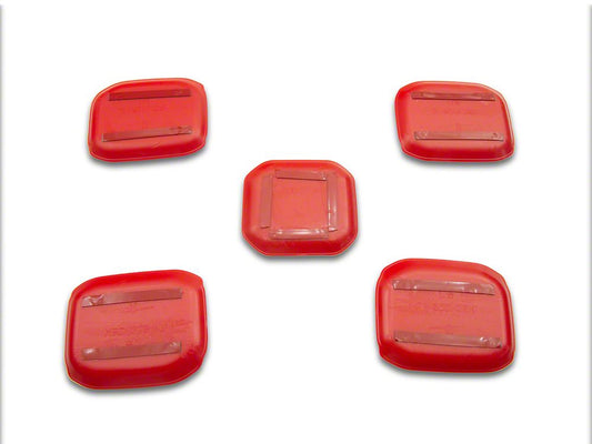 RedRock Interior Door Handle Trim; Red (20-25 Jeep Gladiator JT)