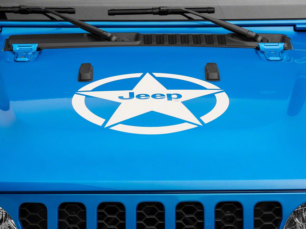 Jeep Licensed by RedRock Jeep Star Accent Decal; White (20-25 Jeep Gladiator JT)