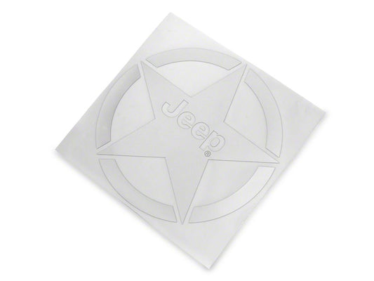 Jeep Licensed by RedRock Jeep Star Accent Decal; Silver (20-25 Jeep Gladiator JT)