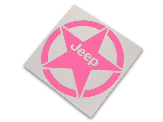 Jeep Licensed by RedRock Jeep Star Accent Decal; Pink (20-25 Jeep Gladiator JT)
