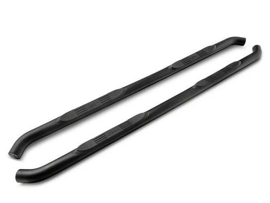 Jeep Licensed by RedRock 3-Inch Round Side Step Bars with Jeep Logo; Textured Black (20-25 Jeep Gladiator JT)