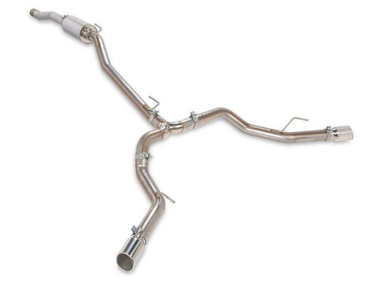 RedRock Dual Exhaust System with Polished Tips; Side Exit (20-25 3.6L Jeep Gladiator JT)
