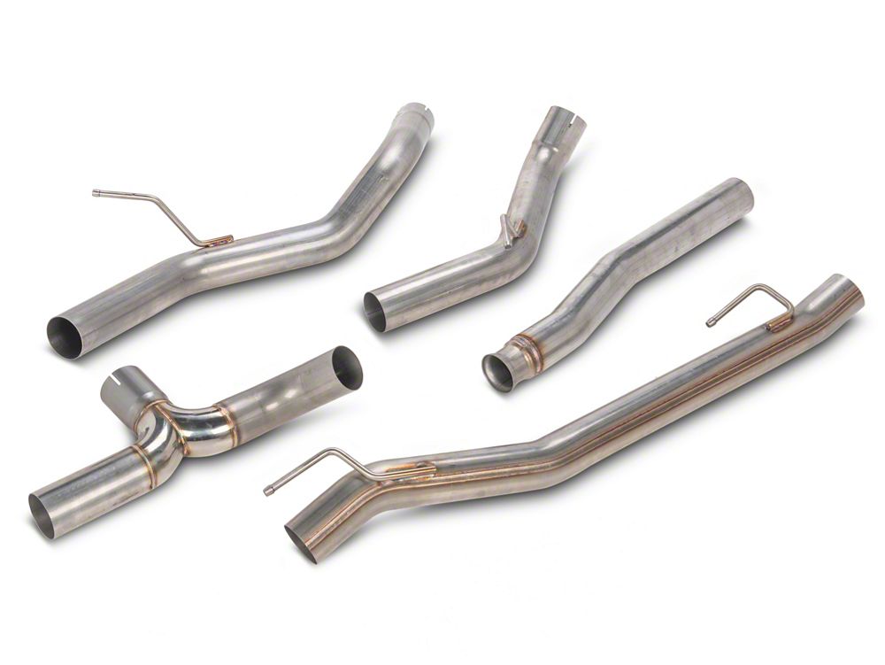 RedRock Dual Exhaust System with Polished Tips; Side Exit (20-25 3.6L Jeep Gladiator JT)