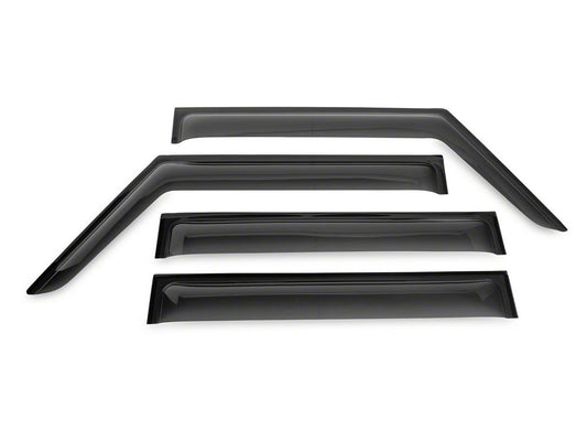 RedRock Tape-On Window Deflectors; Front and Rear; Smoked (20-25 Jeep Gladiator JT)