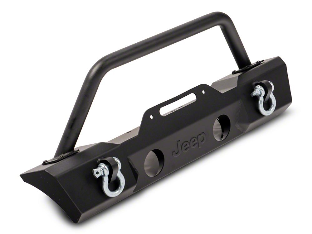Jeep Licensed by RedRock Stubby Front Winch Bumper with Jeep Logo (20-25 Jeep Gladiator JT)