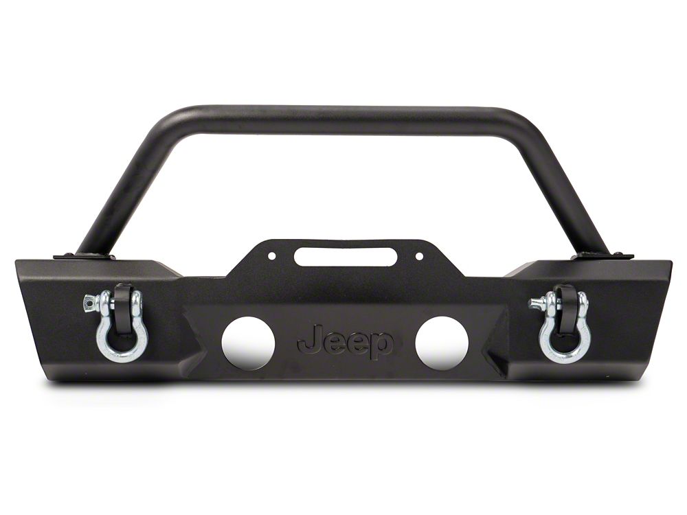 Jeep Licensed by RedRock Stubby Front Winch Bumper with Jeep Logo (20-25 Jeep Gladiator JT)