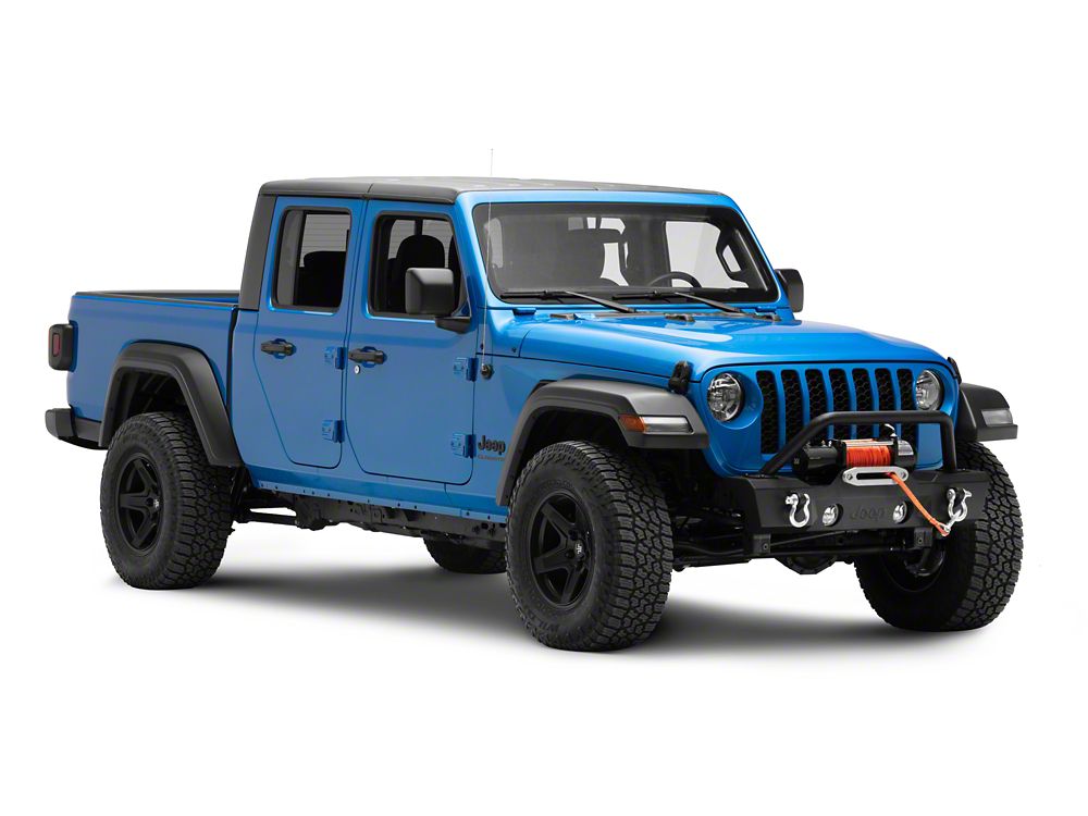 Jeep Licensed by RedRock Stubby Front Winch Bumper with Jeep Logo (20-25 Jeep Gladiator JT)
